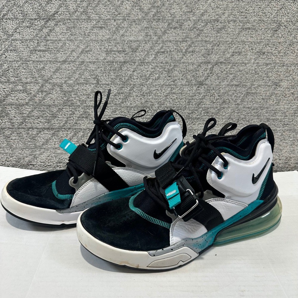 Nike‎ Air Force 270 Men's Black White Teal Athletic Shoes Size 11